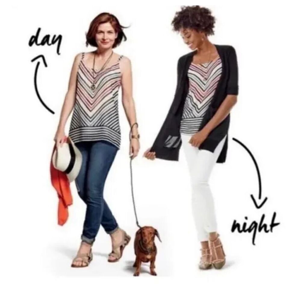 Cabi Linea Chevron Rainbow Tank Medium #5043